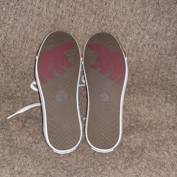 SOREL-Sentry Sneaker-Canvas/Suede/Rubber-Cream/Beige-Sz 6-Excellent - Picture 7 of 7